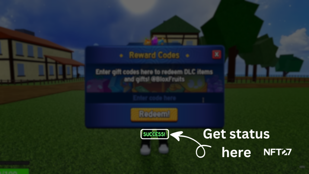 Blox Fruits code success